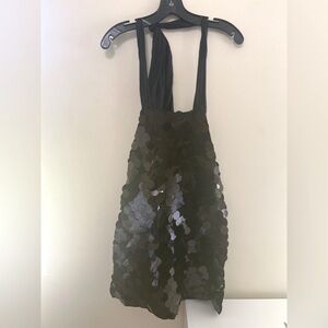Alice + Olivia Black Big Sequined Dress